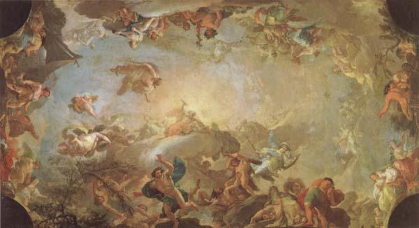 Francisco Bayeu Olympus-The Fall of the Giants oil painting picture